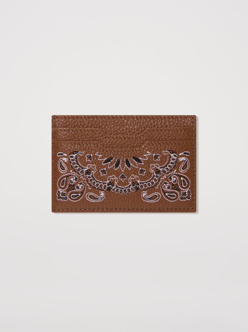 AMIRI LEATHER BANDANA CARD HOLDER outlook