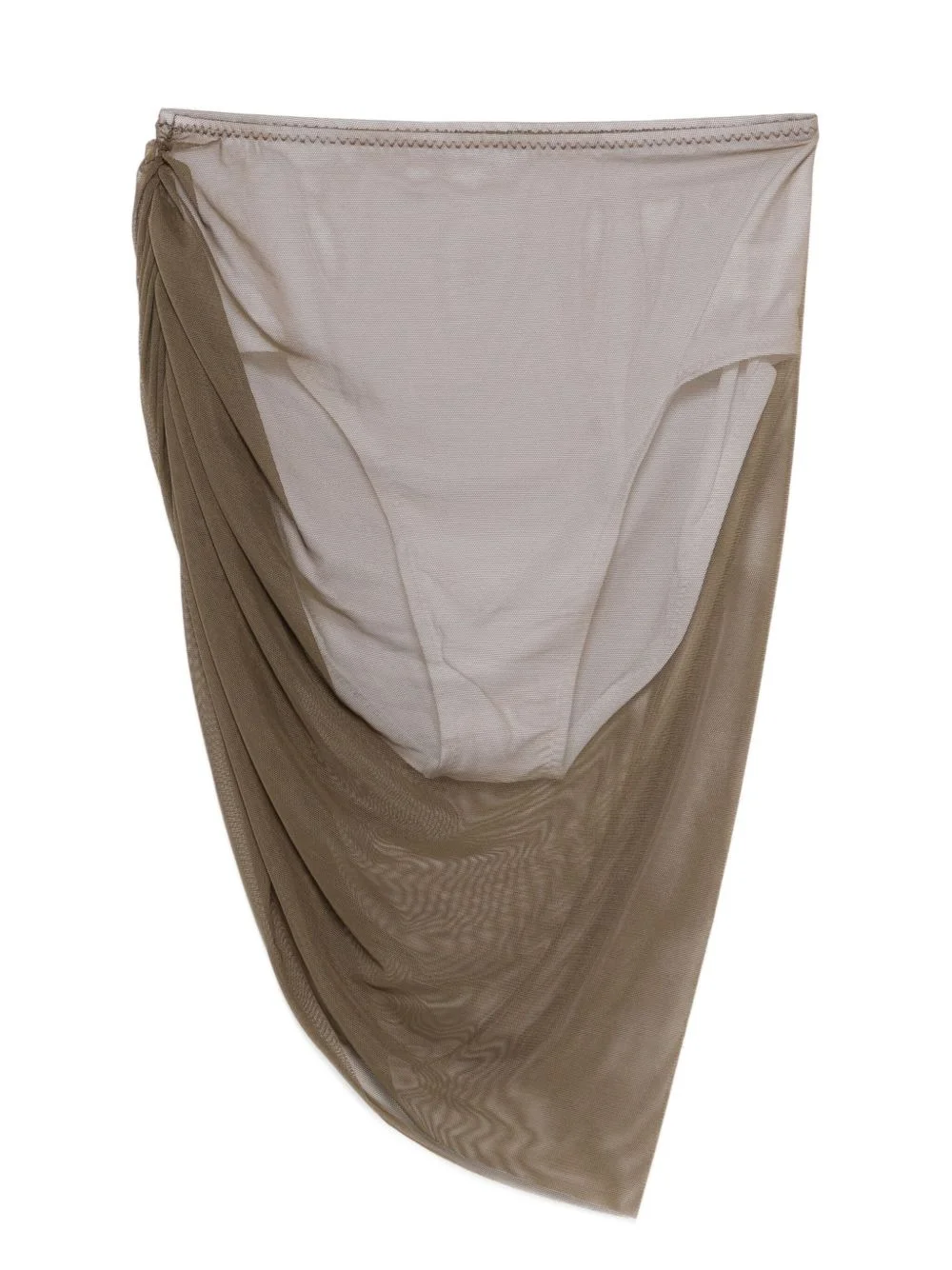 Diana draped mesh mini skirt - 1