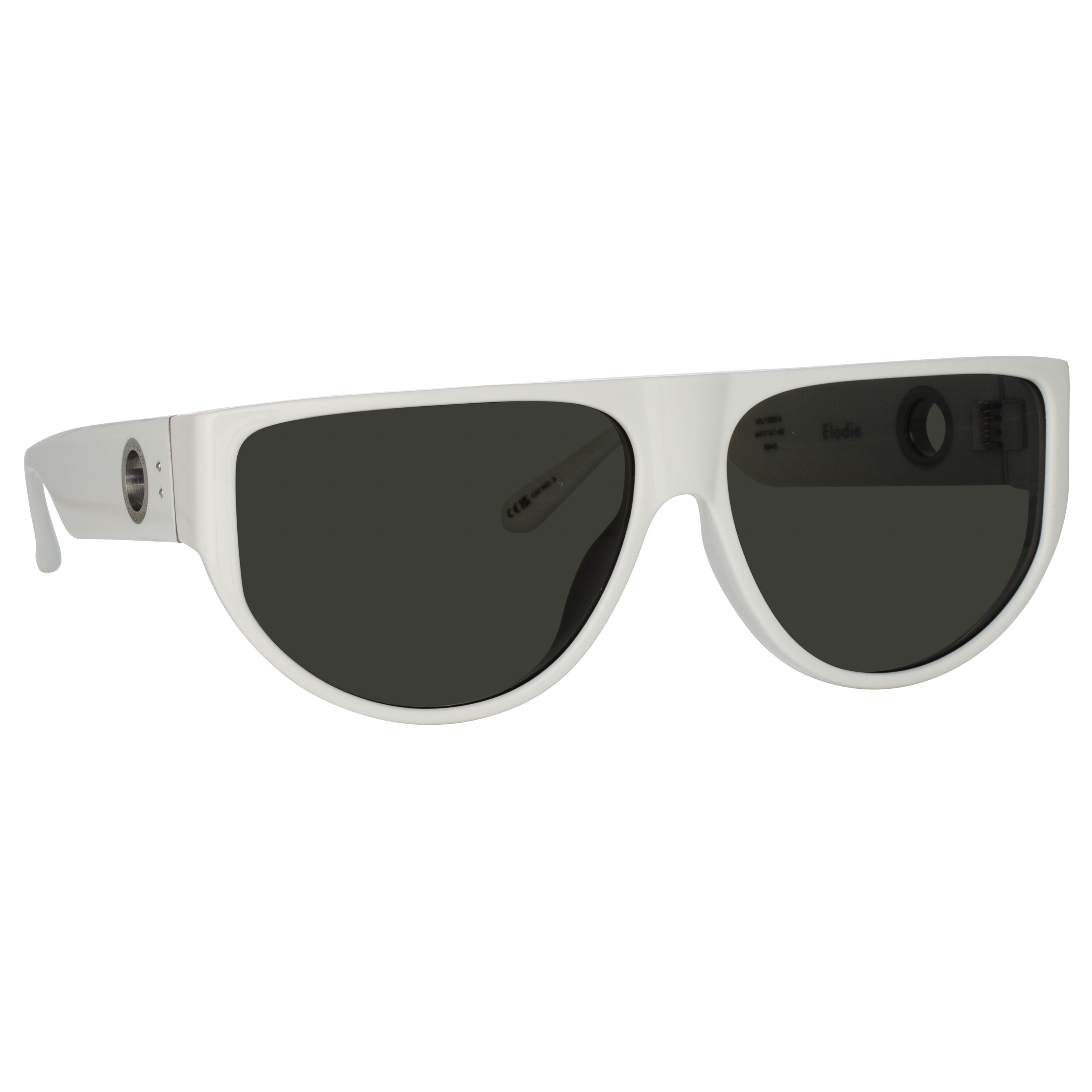 ELODIE FLAT TOP SUNGLASSES IN WHITE - 5