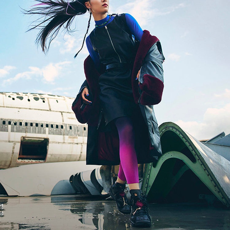 (WMNS) Air Jordan Collar Zipper Casual A Black Dress DC4824-010 - 4