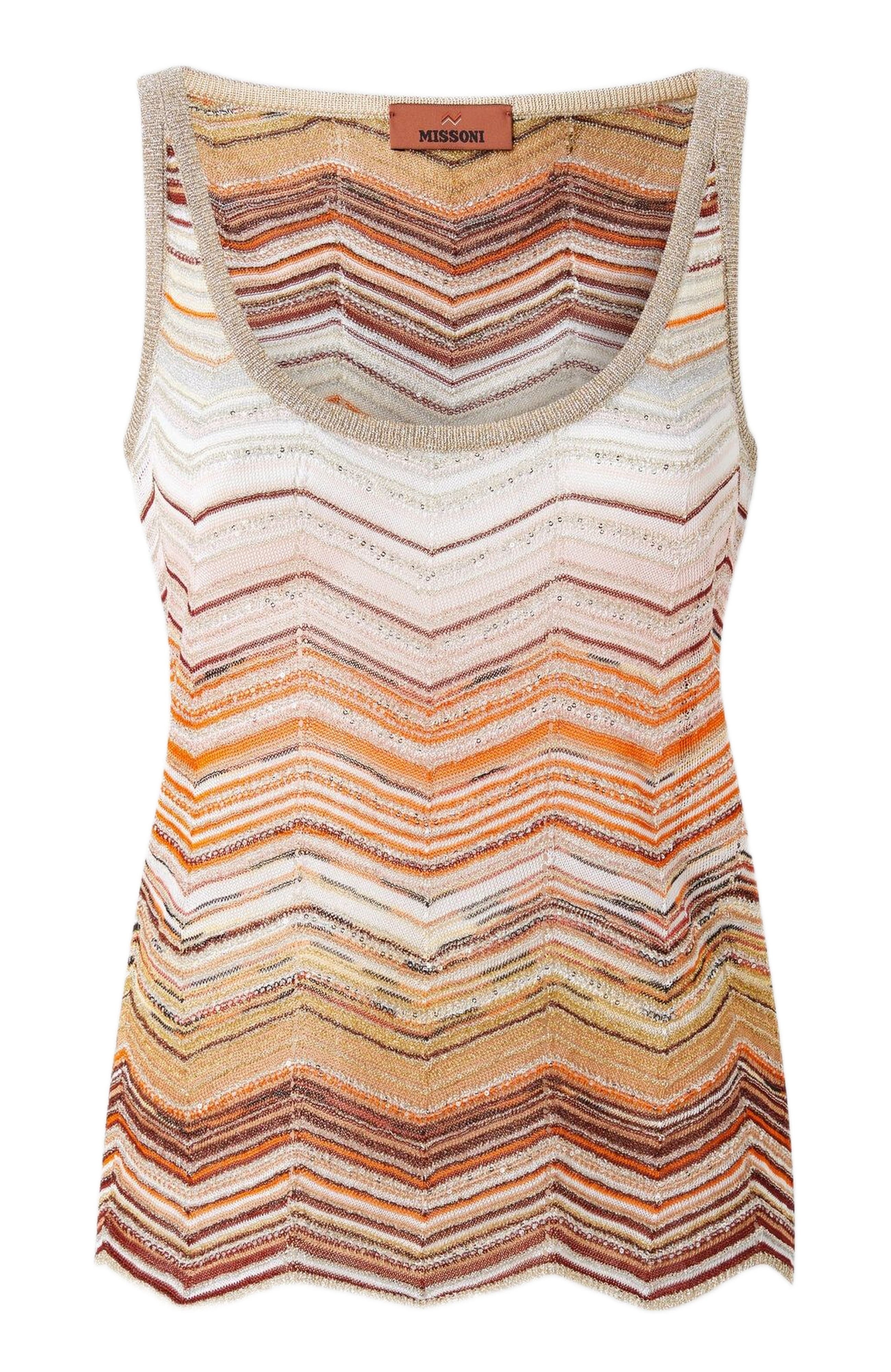 Missoni Chevron Lamé Tank Top With Sequins in Multicoloured at Nordstrom - 2