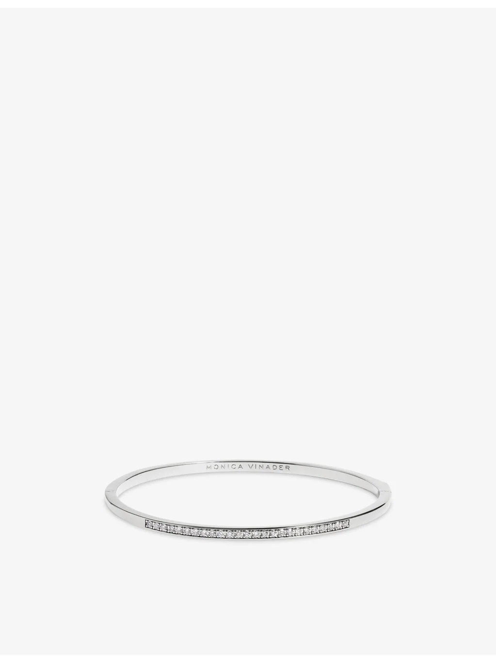 Essential Sterling Silver and Lab-Grown Diamond Bangle - 1