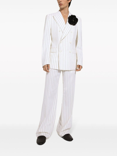 Dolce & Gabbana straight-leg striped wool trousers outlook