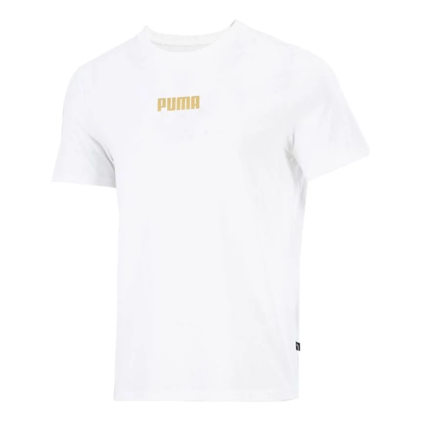 PUMA Alphabet Printing Casual Sports Short Sleeve White 847651-02 - 1
