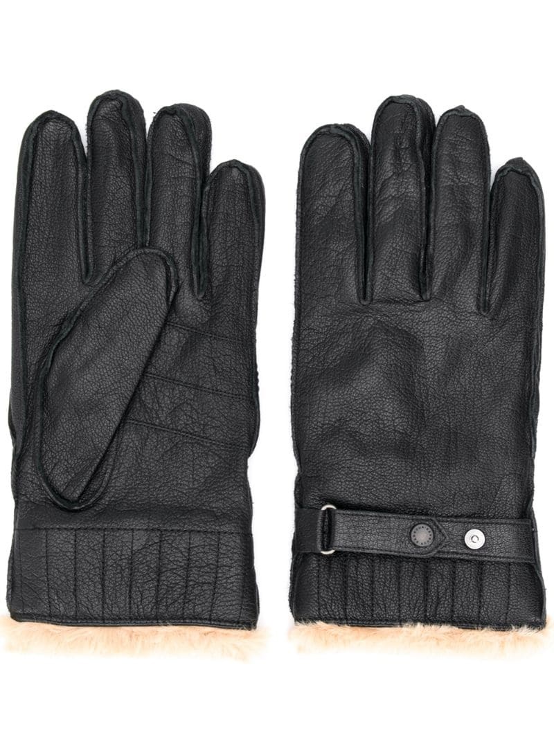 faux fur lined gloves - 2