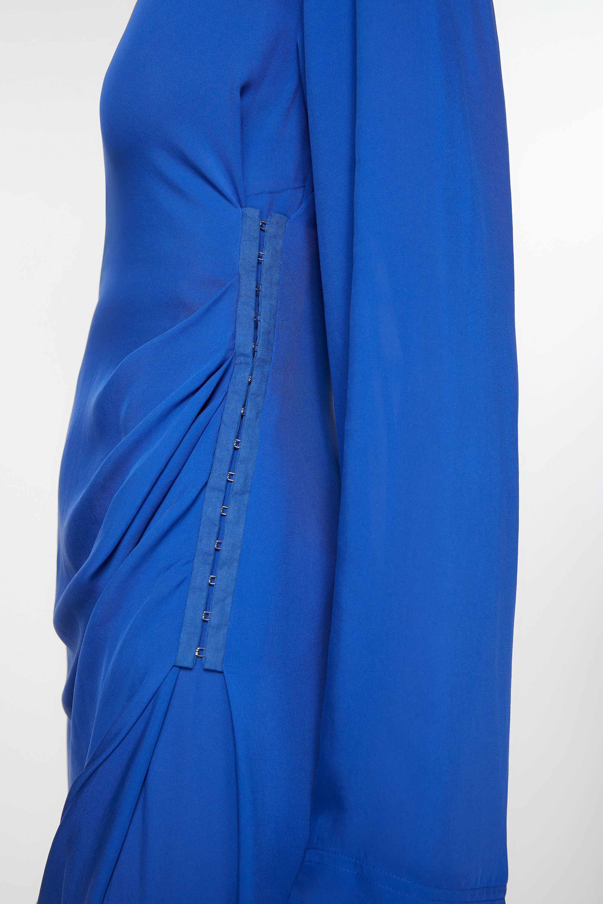 Silk fluid dress - Electric blue - 5