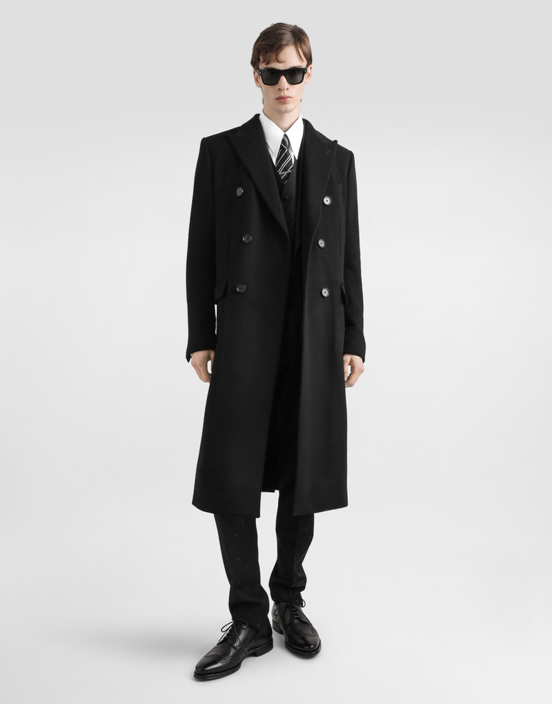 Dolce & Gabbana Double-breasted cashmere wool coat outlook