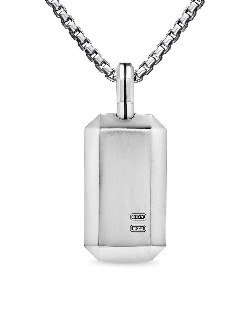 Men's Deco Tag in Sterling Silver - Diamond 4