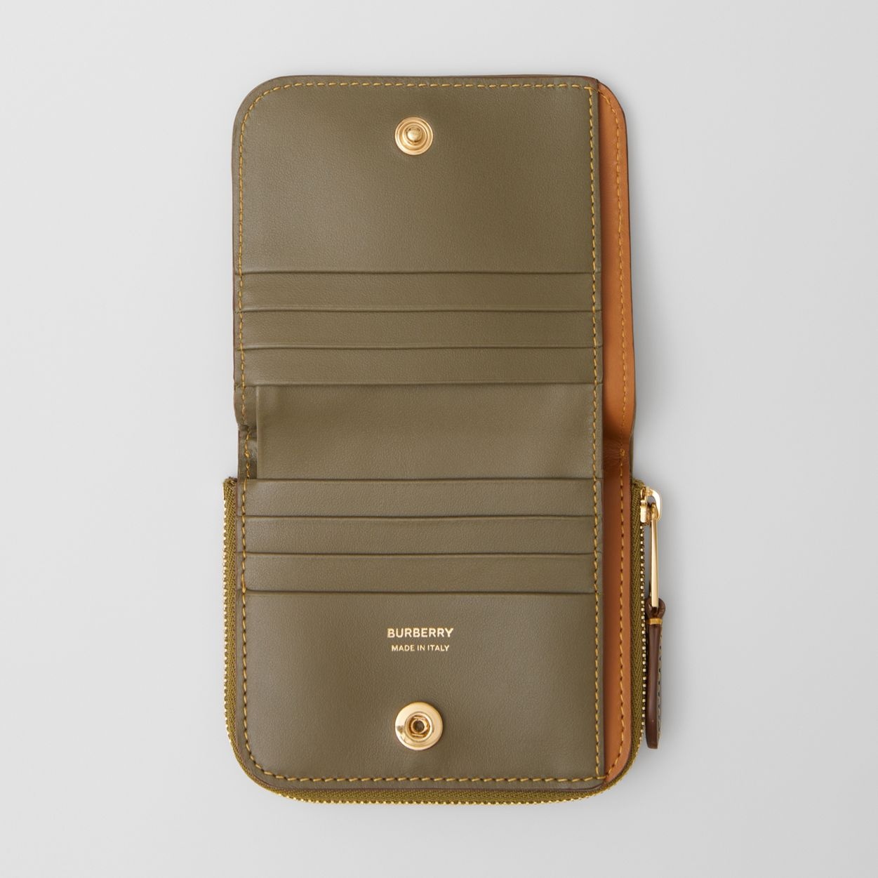 Embossed Logo Leather Folding Wallet - 3