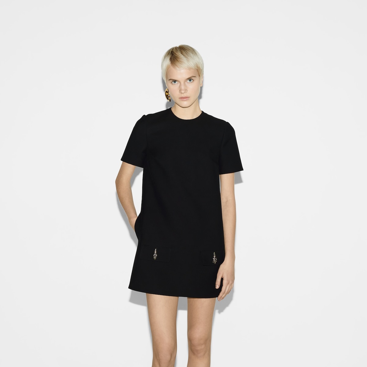 Cady crêpe wool silk dress - 3