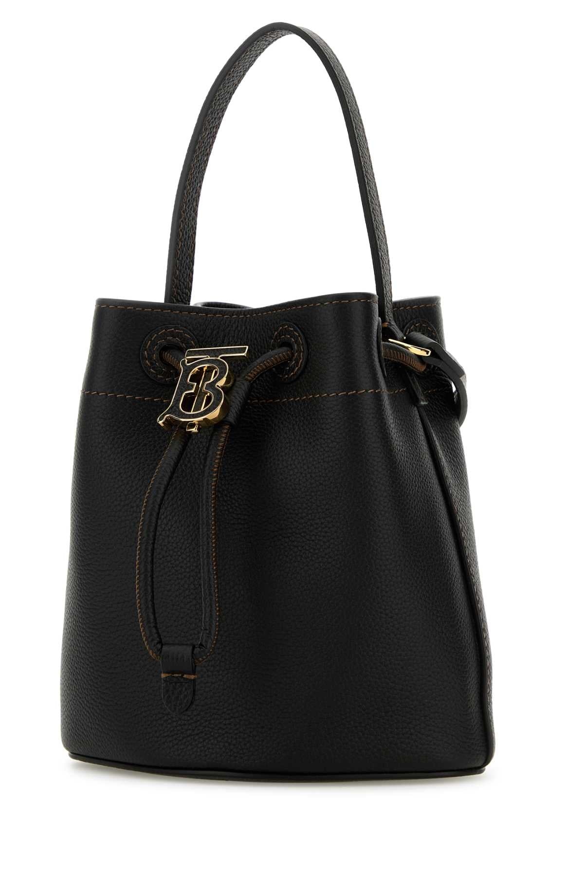 Burberry Women Black Leather Bucket Bag - 2
