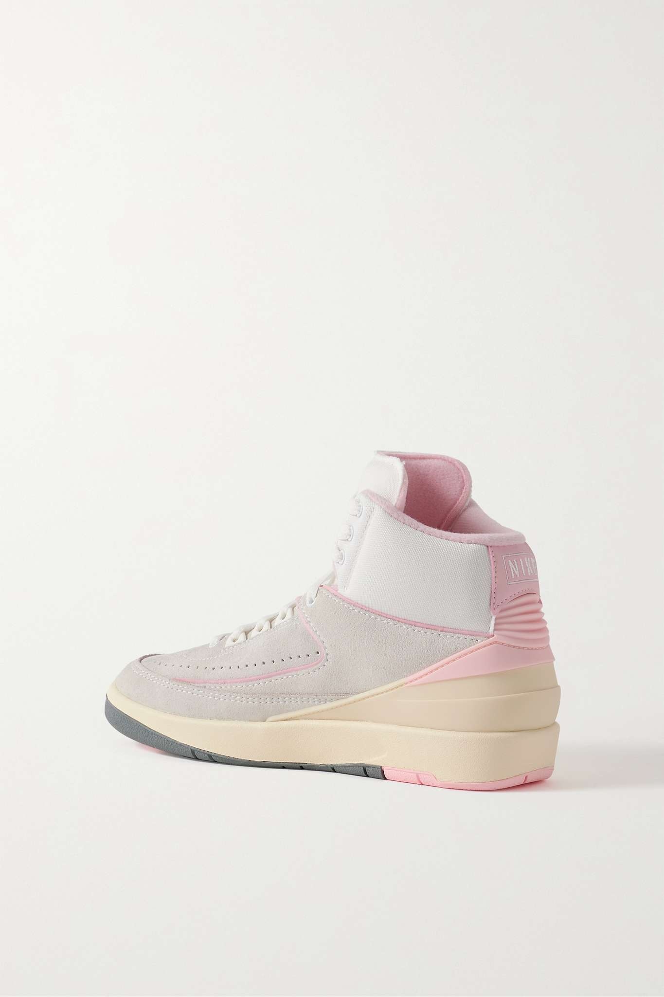 Air Jordan 2 Retro canvas-trimmed suede high-top sneakers - 3