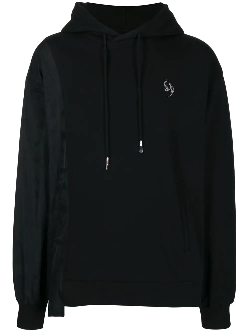 logo-embroidered hoodie - 1