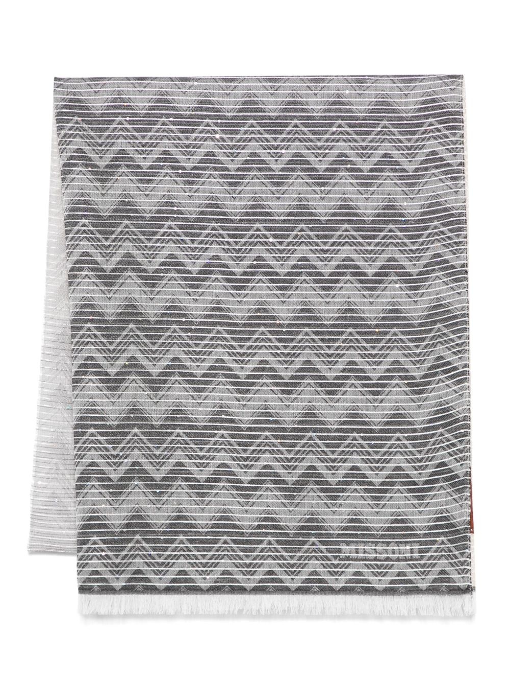 zigzag-woven scarf - 1