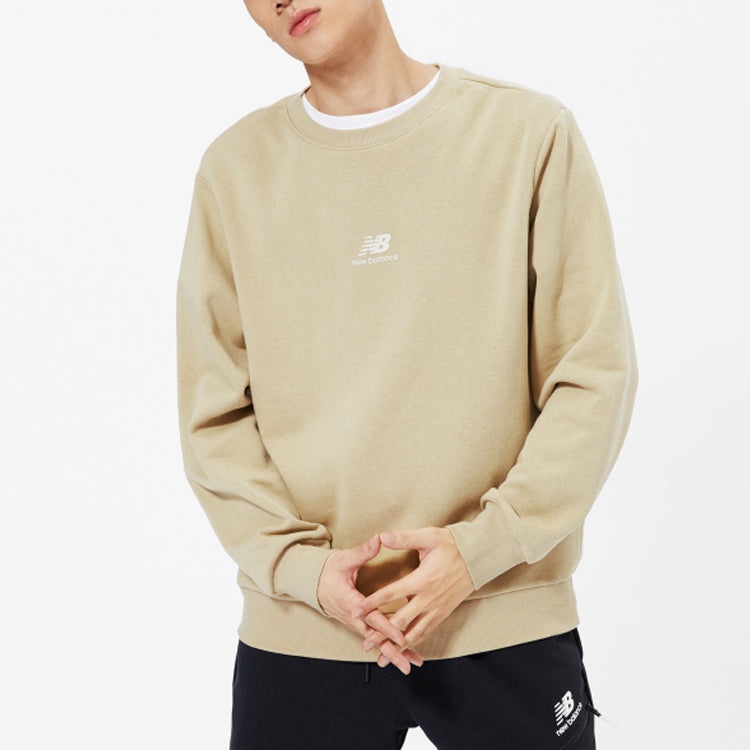 New Balance Logo Printing Round Neck Long Sleeve Khaki AMT13343-HNA - 3