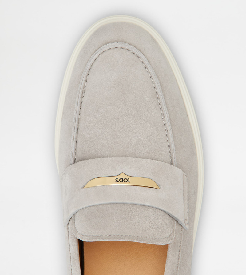 LOAFERS IN SUEDE - GREY 5