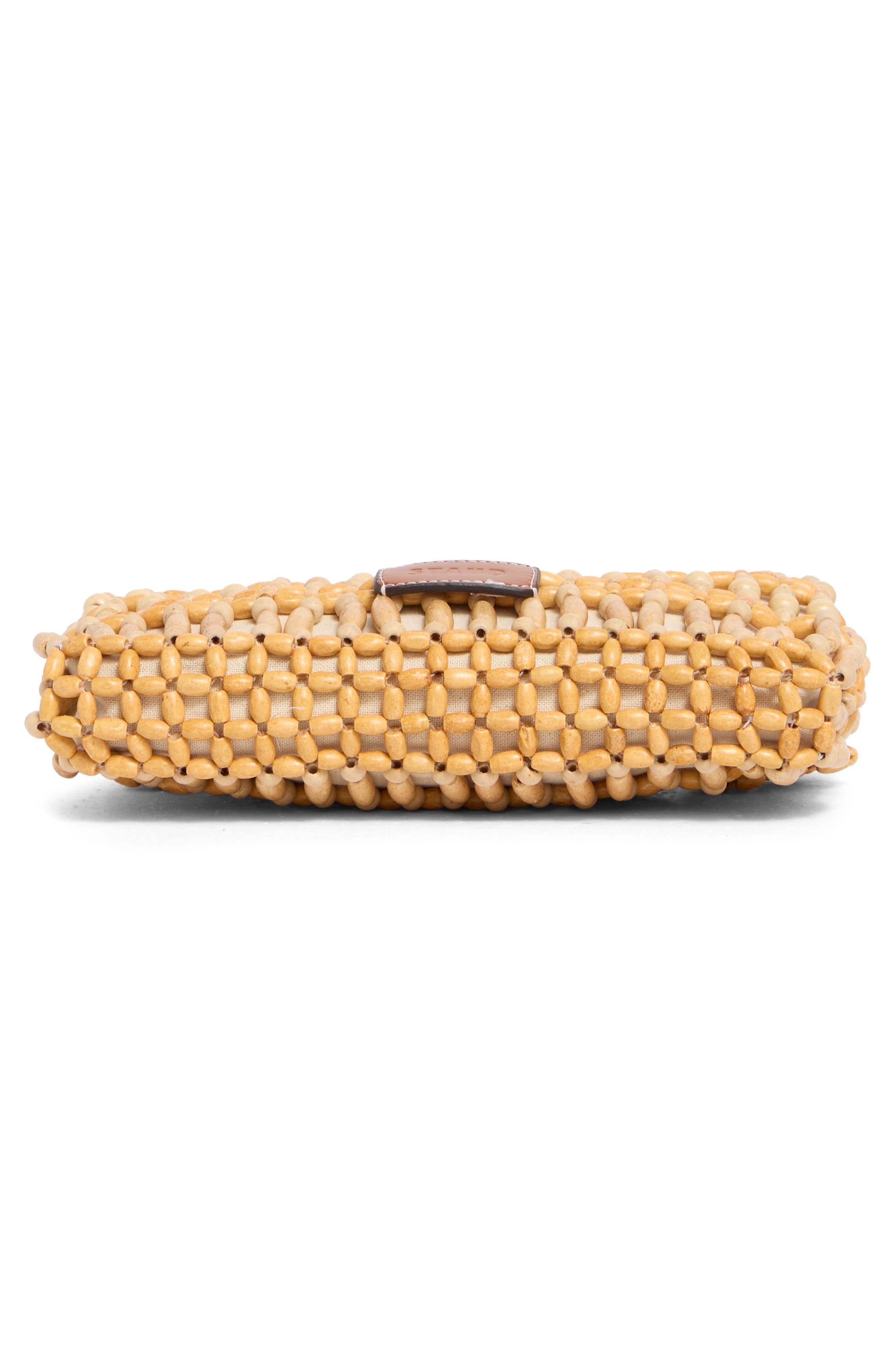 STAUD Timmy Beaded Shoulder Bag in Natural Wood Beads at Nordstrom - 7