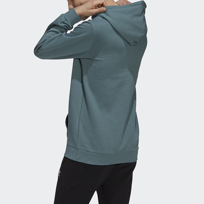 adidas originals Casual Sports Hooded Long Sleeve Sweater For Men Green GN3461 - 4