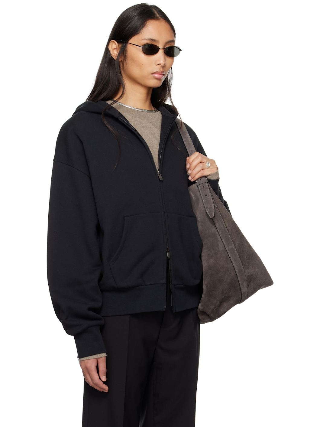Black Classic Full Zip-Up Hoodie - 2