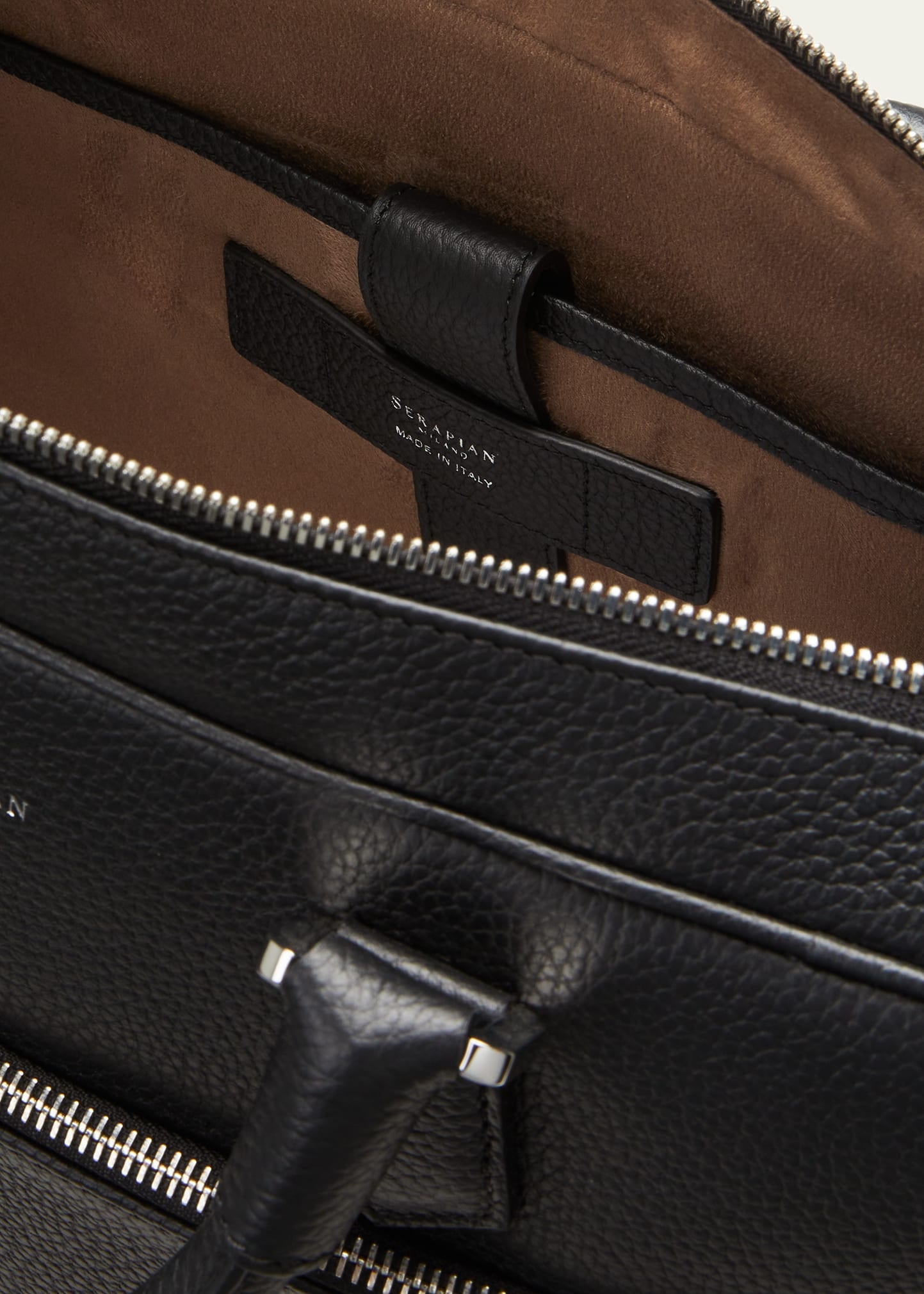 Men's Cachemire Leather Slim Briefcase - 4
