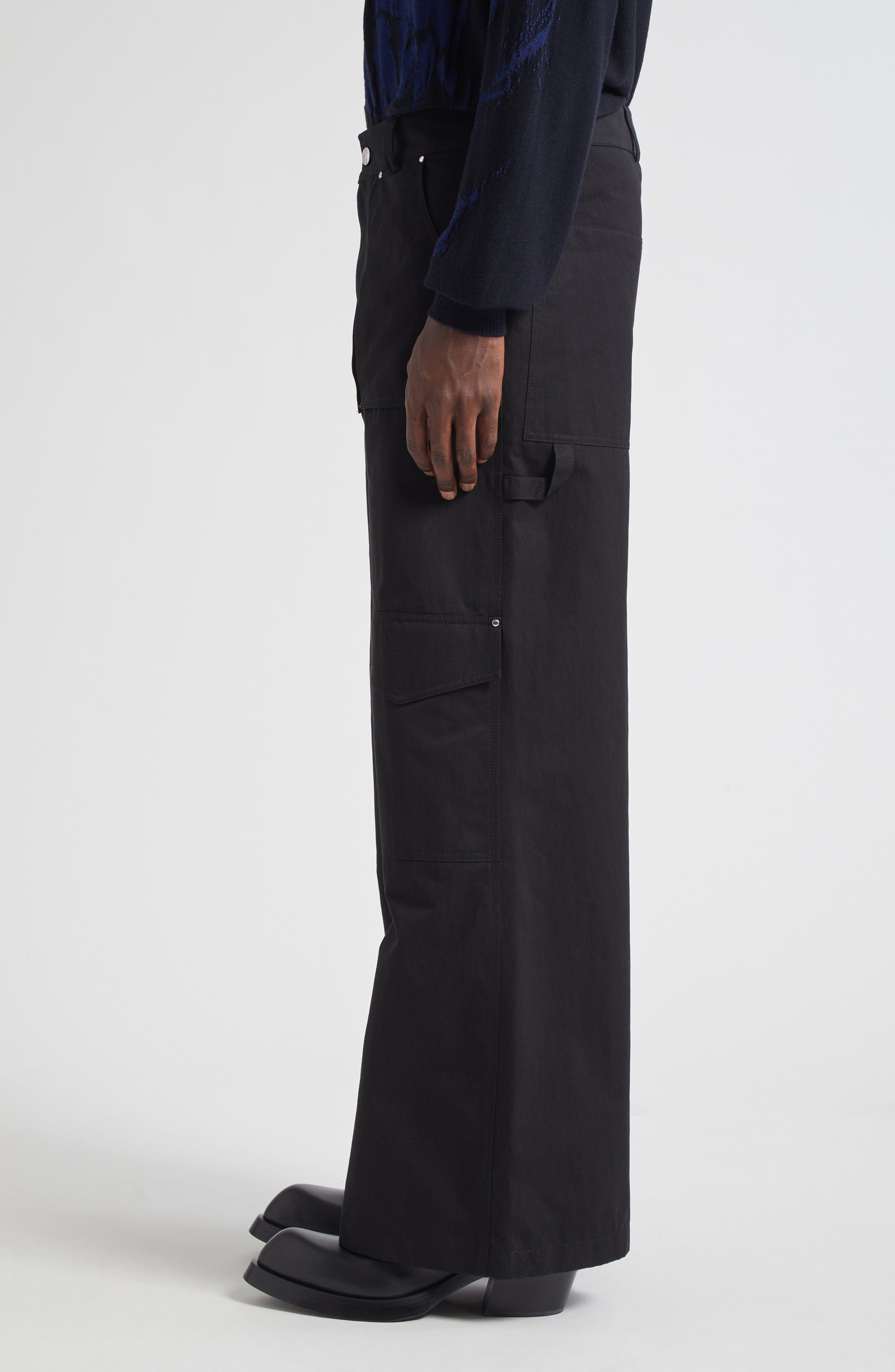 McQueen Workwear Cargo Trousers in Black at Nordstrom - 4