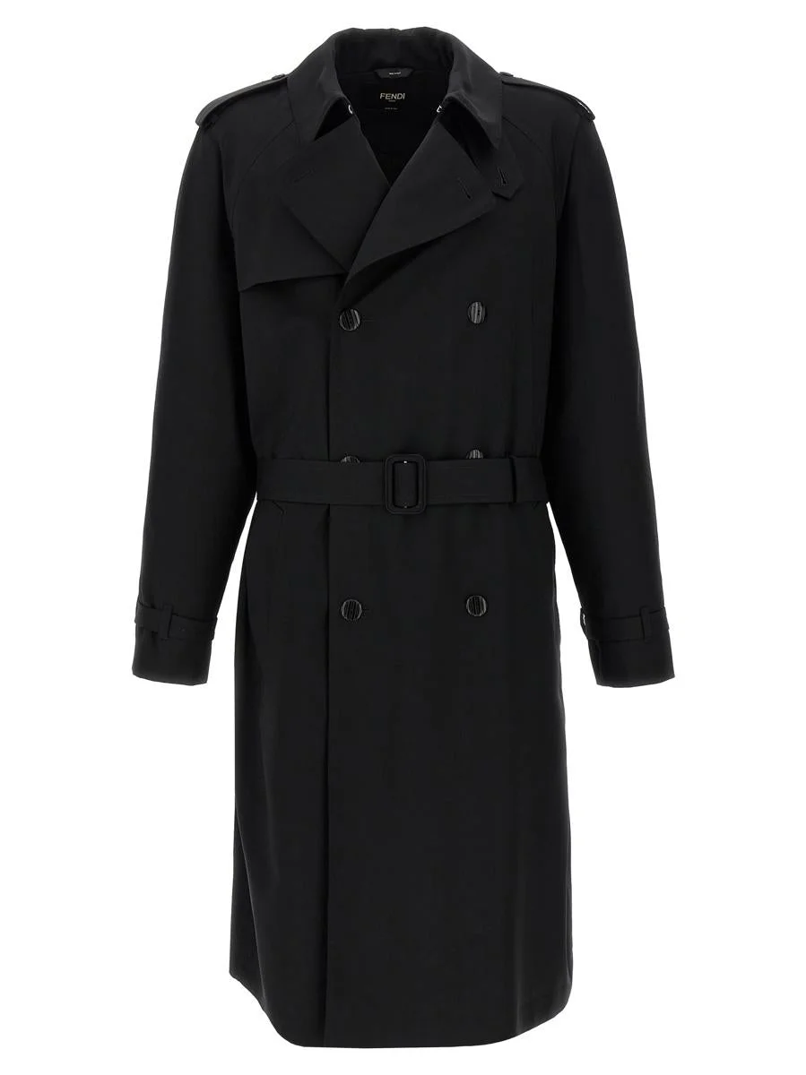 Fendi Wool Trench Coat - 1