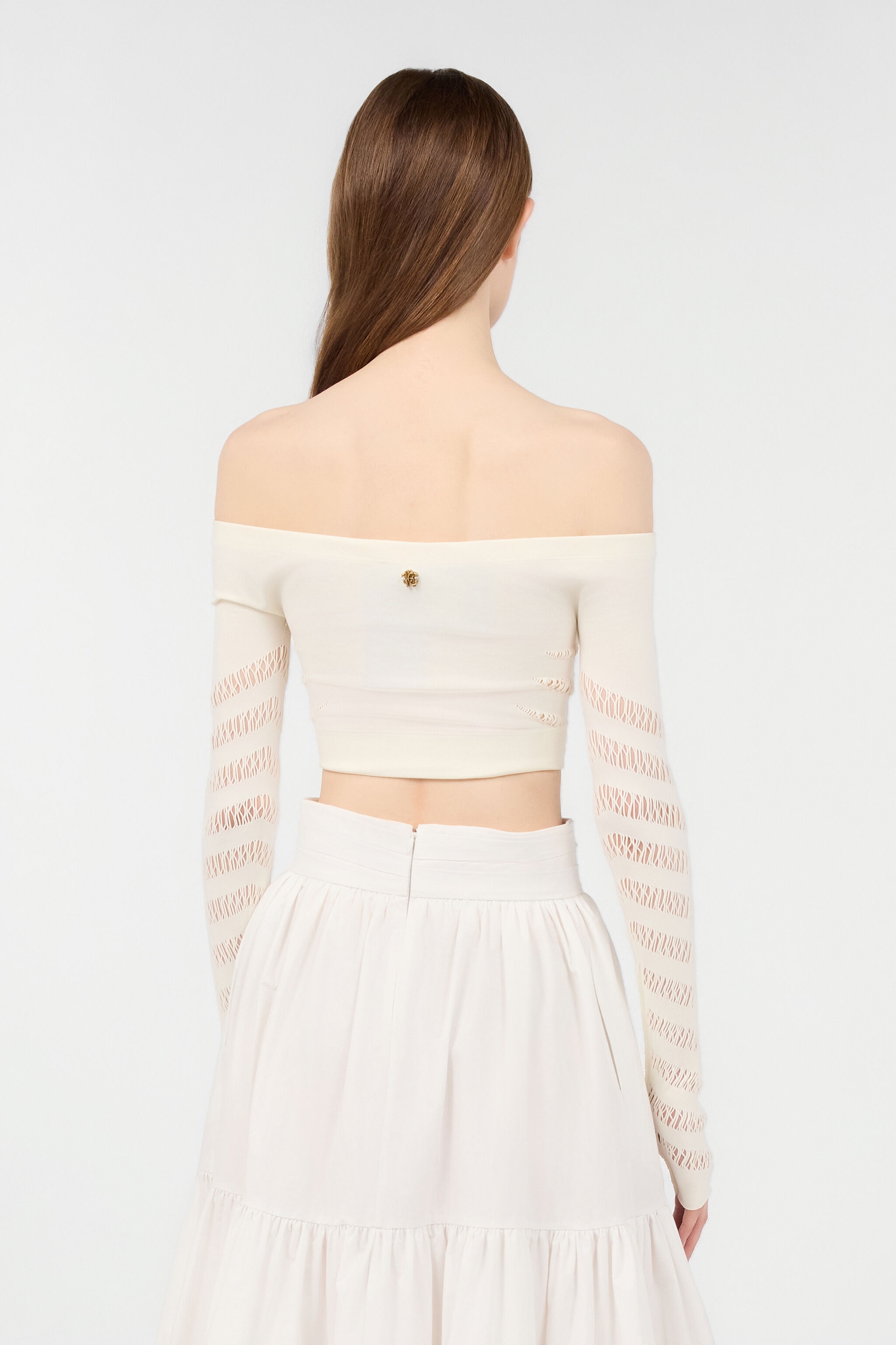 Open-Shoulder Crop Top - 4