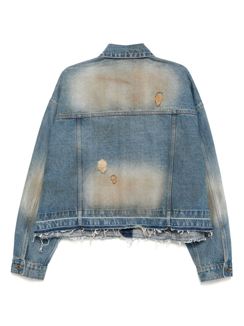 We11done distressed denim jacket outlook