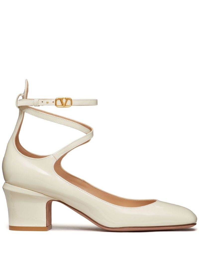 Tan-Go 70mm patent leather pumps - 1