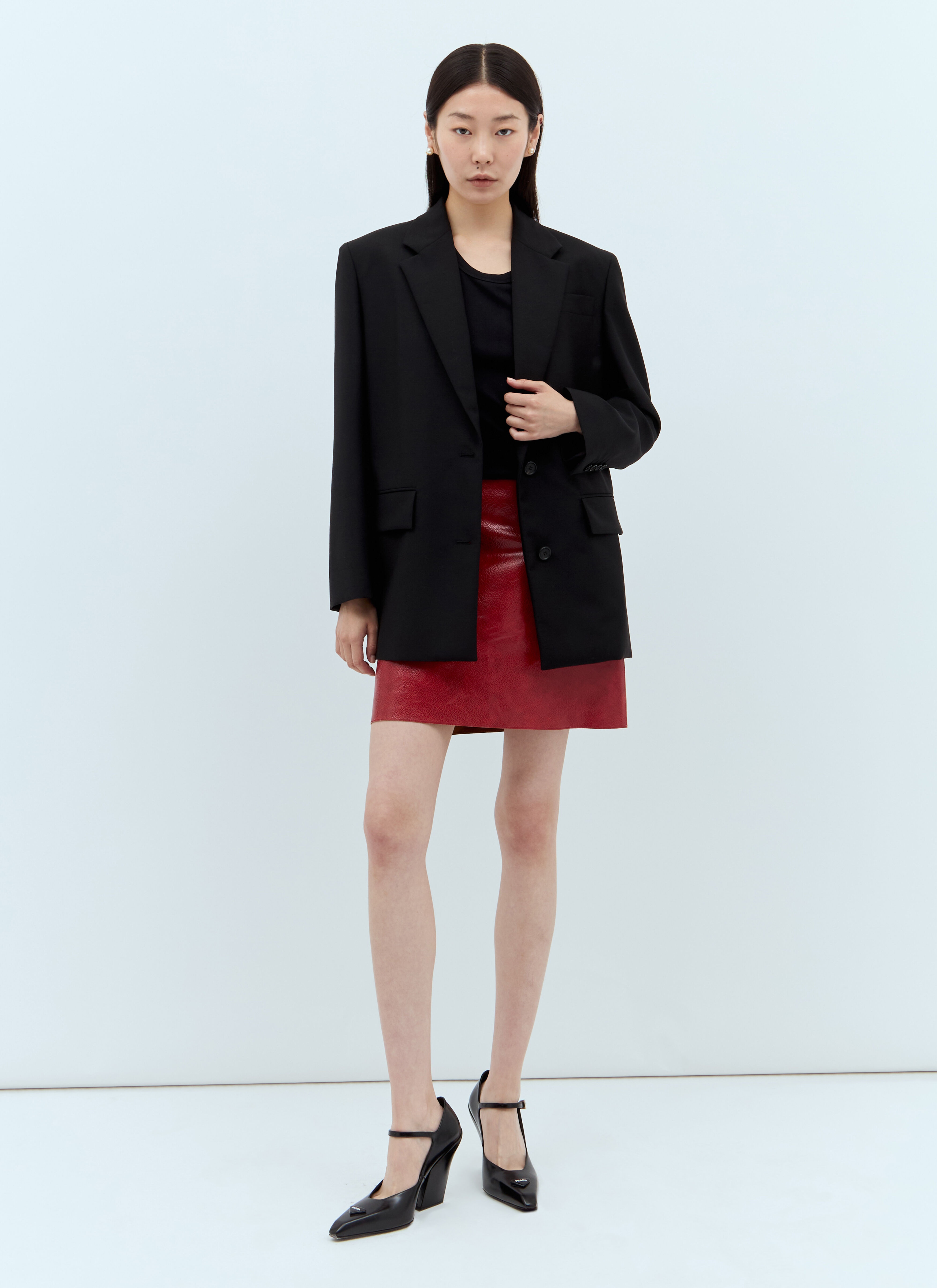 Craquelé Leather Mini Skirt - 2