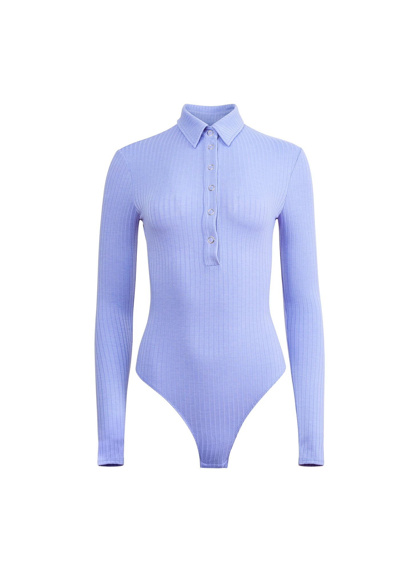 Rib Collared Bodysuit - 3