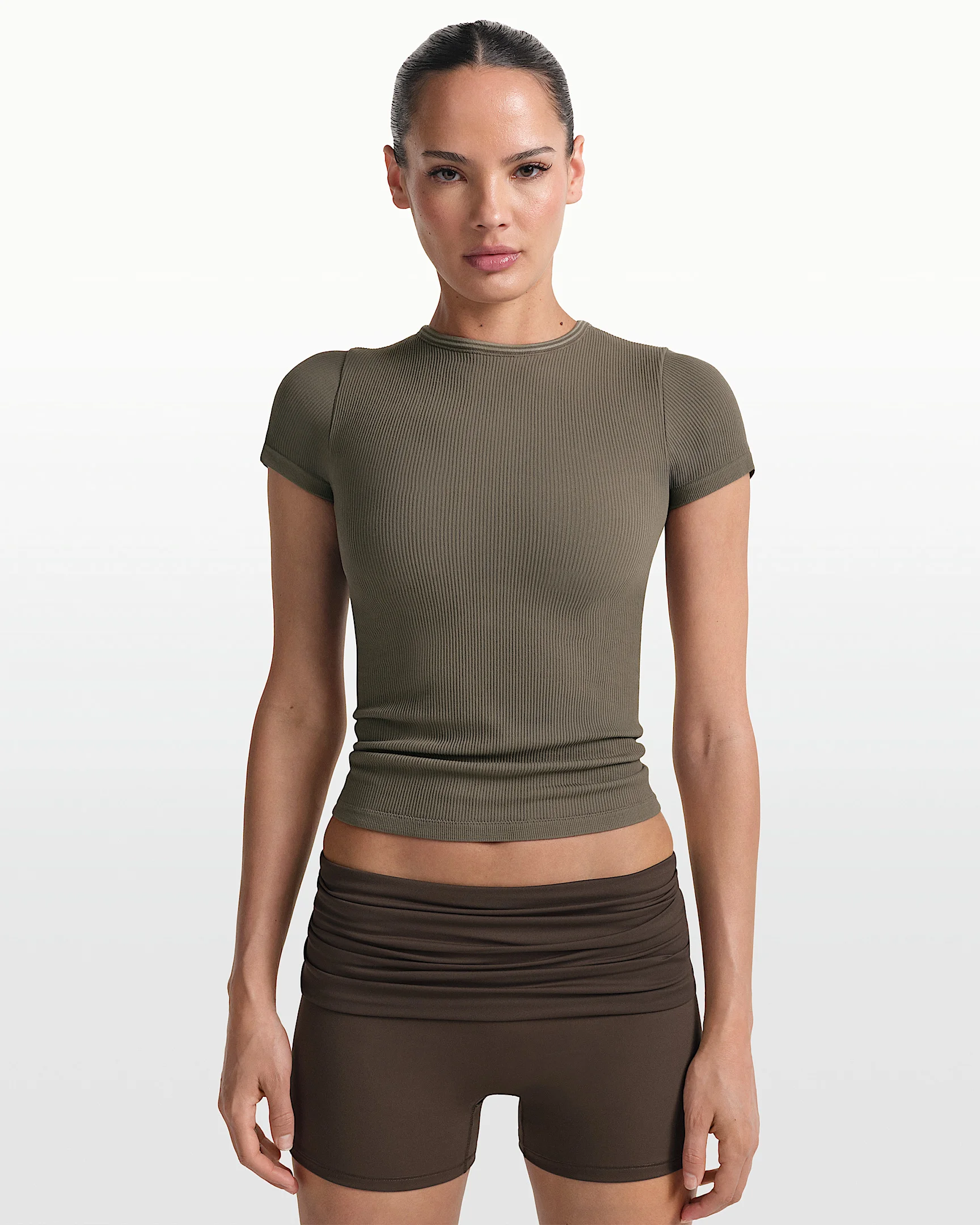 NikeSKIMS Ribbed Seamless Women's Short-Sleeve Top - 1