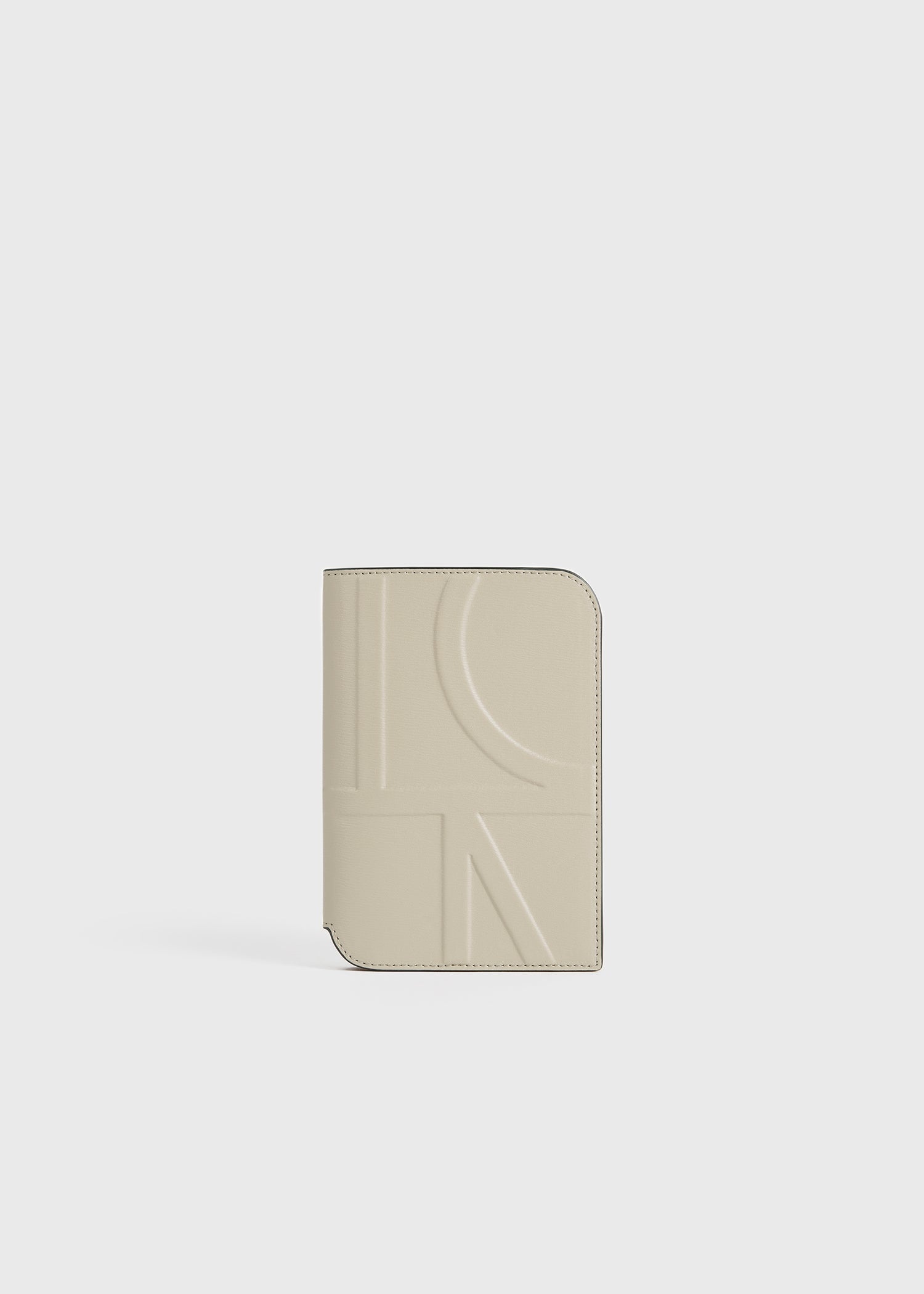 Monogram leather passport holder fawn - 1