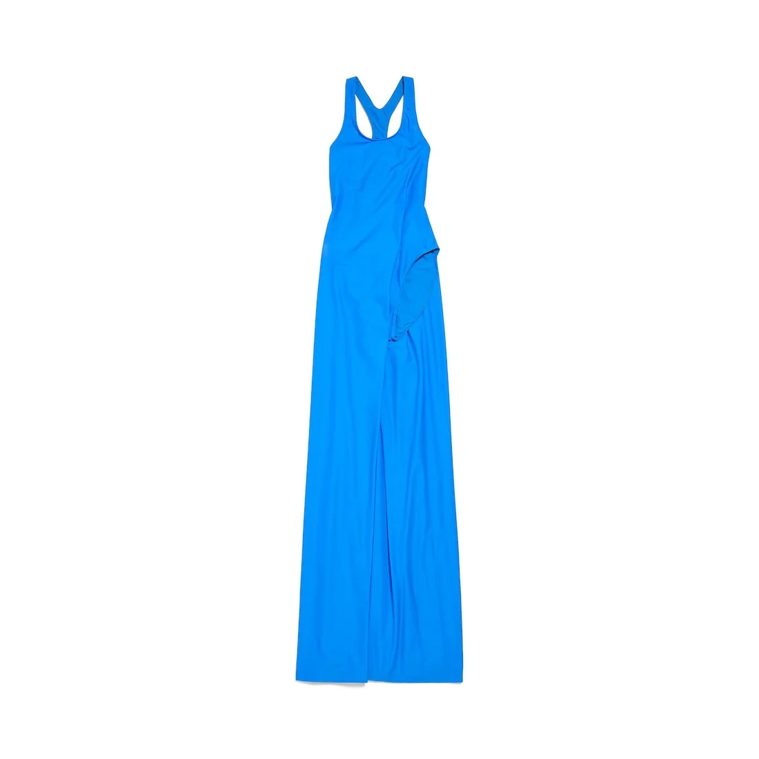Women's Asymmetric Dress in Blue - 1
