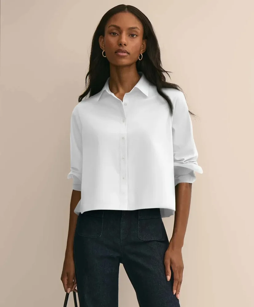The Cropped Back-Pleat Shirt - 1