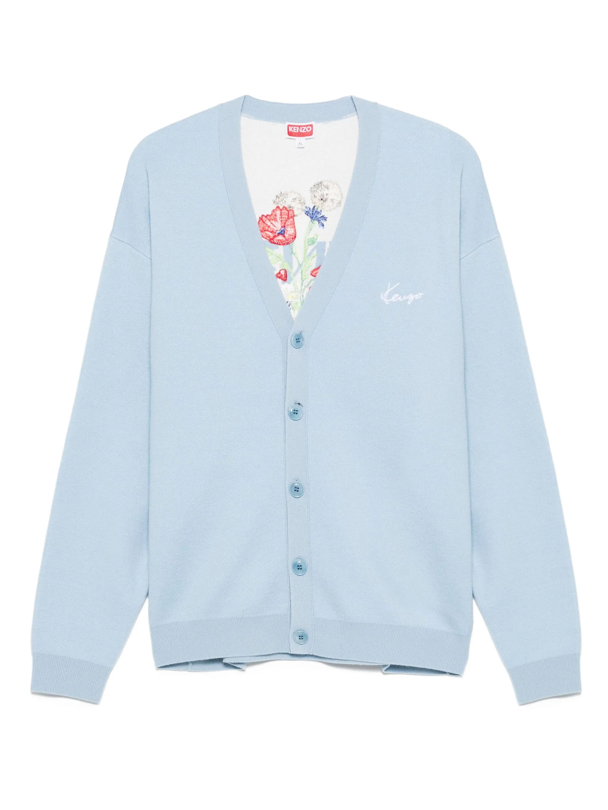 Kenzo Embroidered Cotton-blend Cardigan - 1