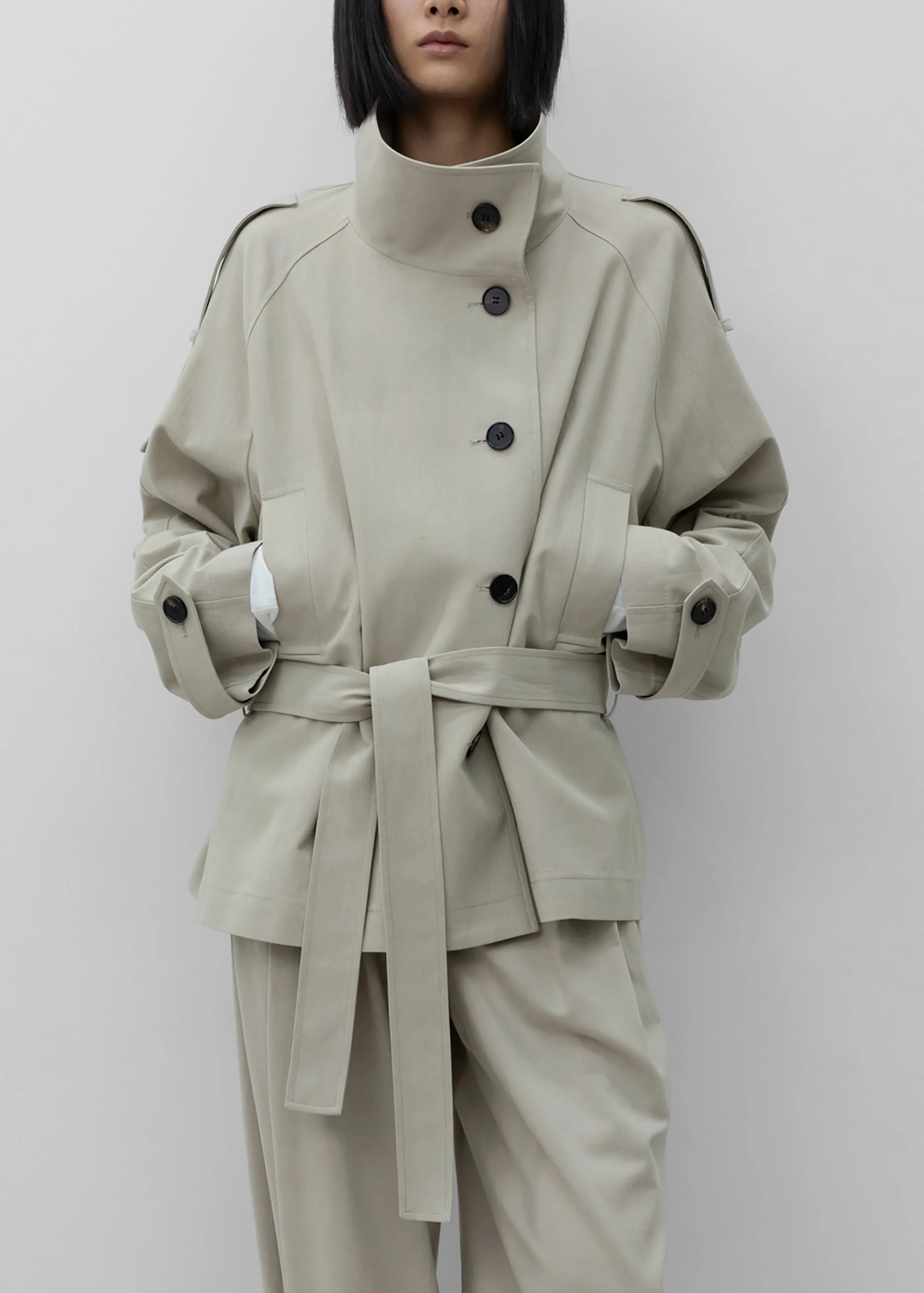 Low Classic Low Waisted Cotton Jacket - Beige - 1