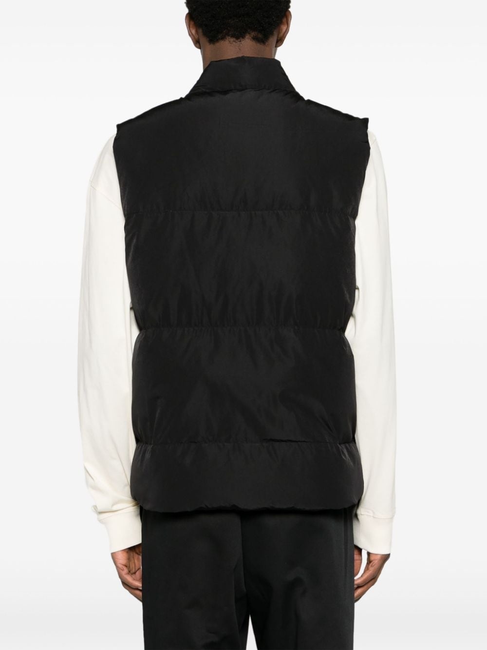 logo-appliquÃ© quilted gilet - 4
