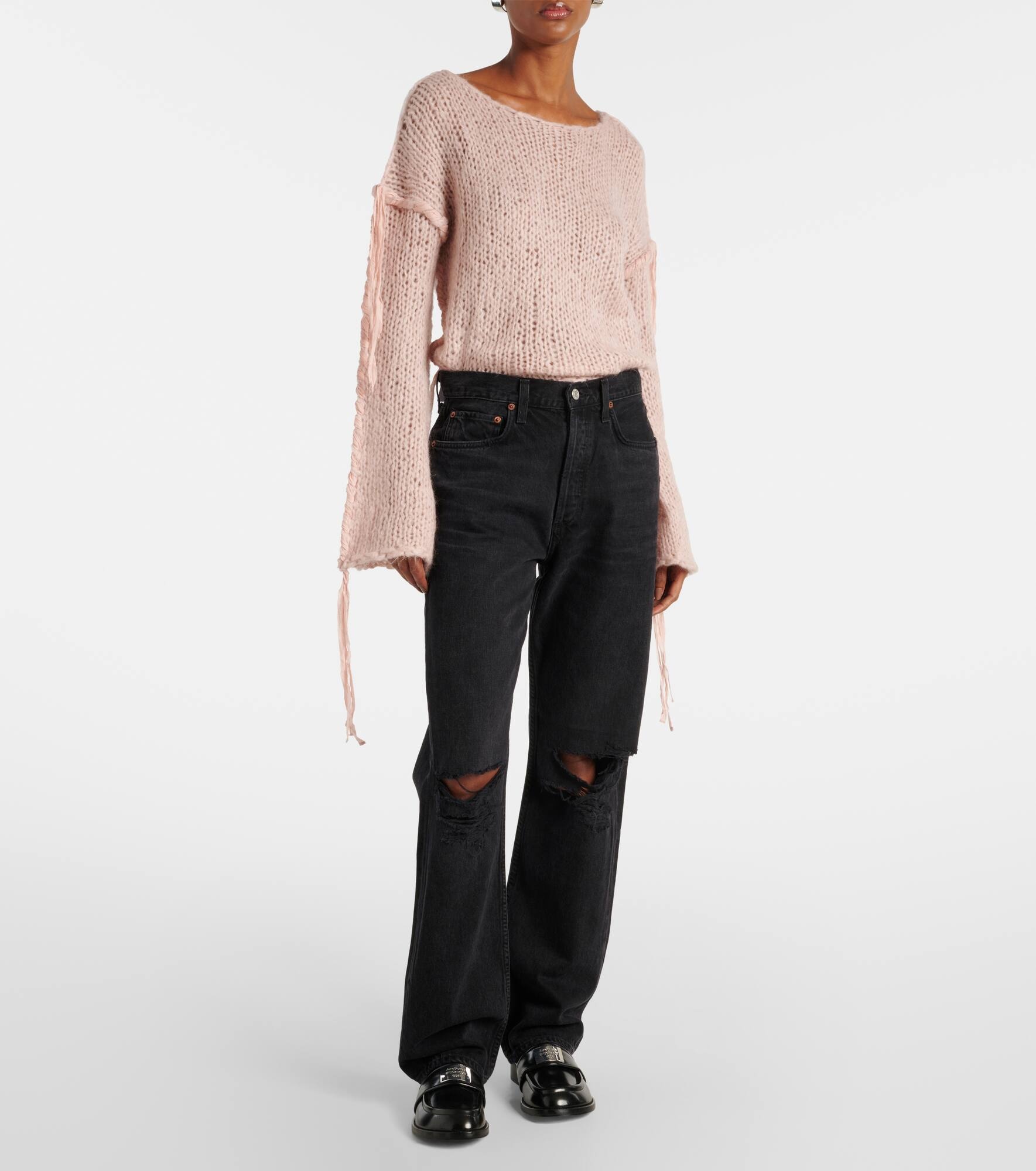 Kelly high-rise distressed straight jeans - 7