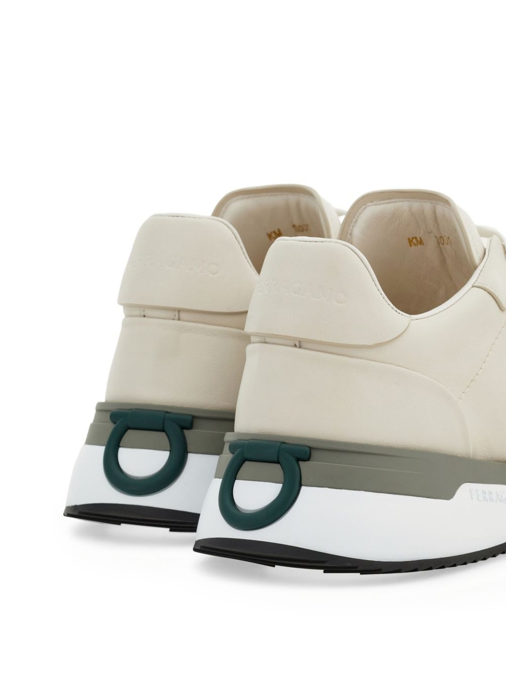 Gancini-detail low-top sneakers - 5