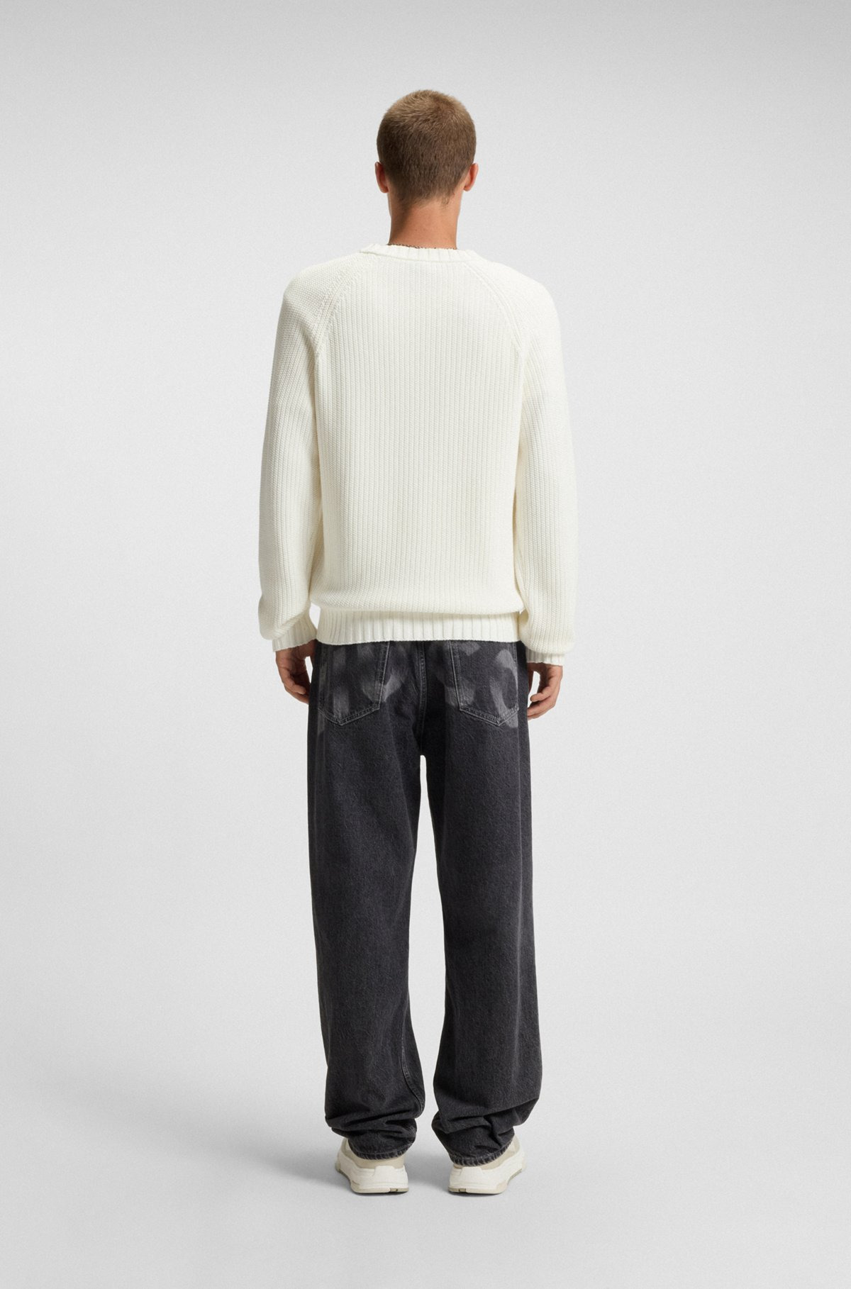 RIB-KNIT SWEATER IN COTTON - 5