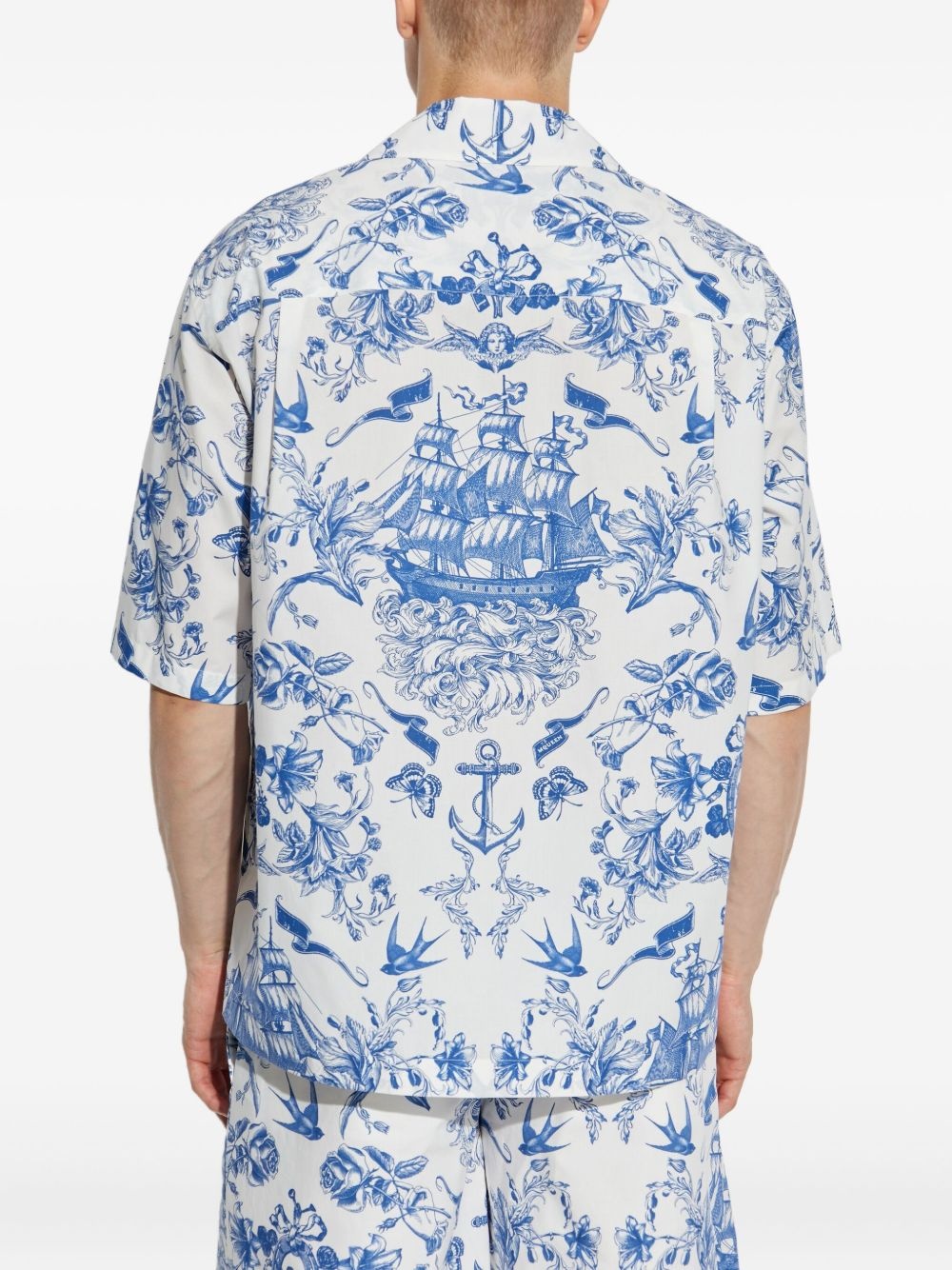 floral-print short-sleeve shirt - 4