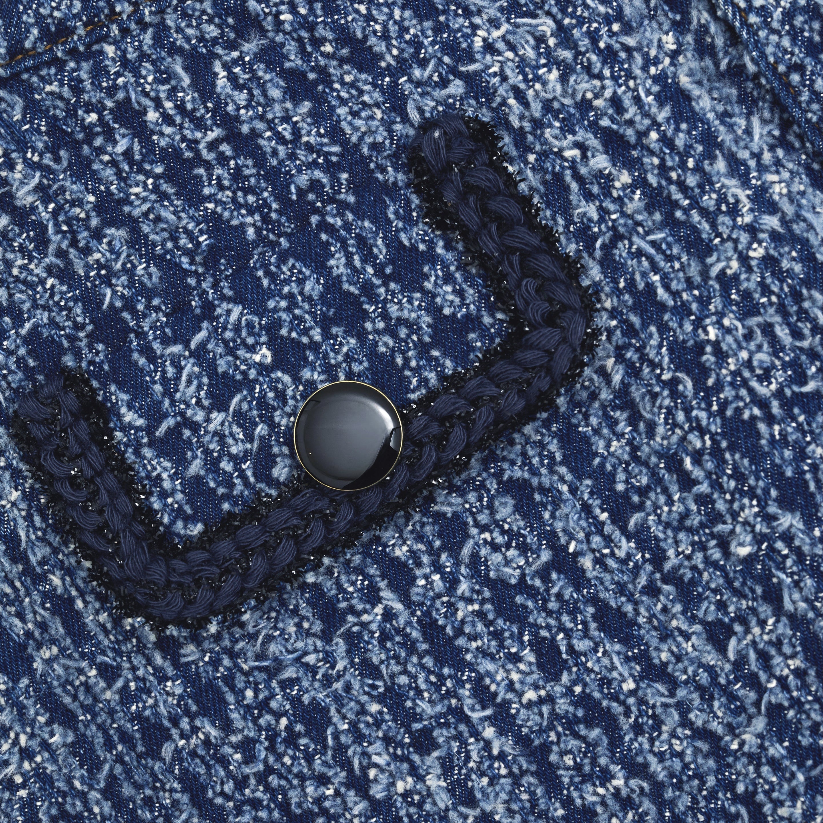 Textured Denim Jacket - 5