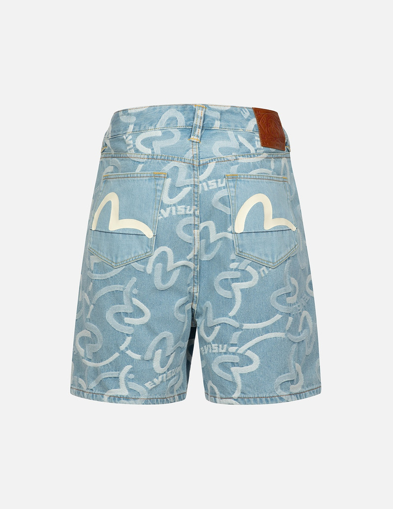 EVISU ALLOVER SEAGULL JACQUARD OVERSIZED SHORTS outlook