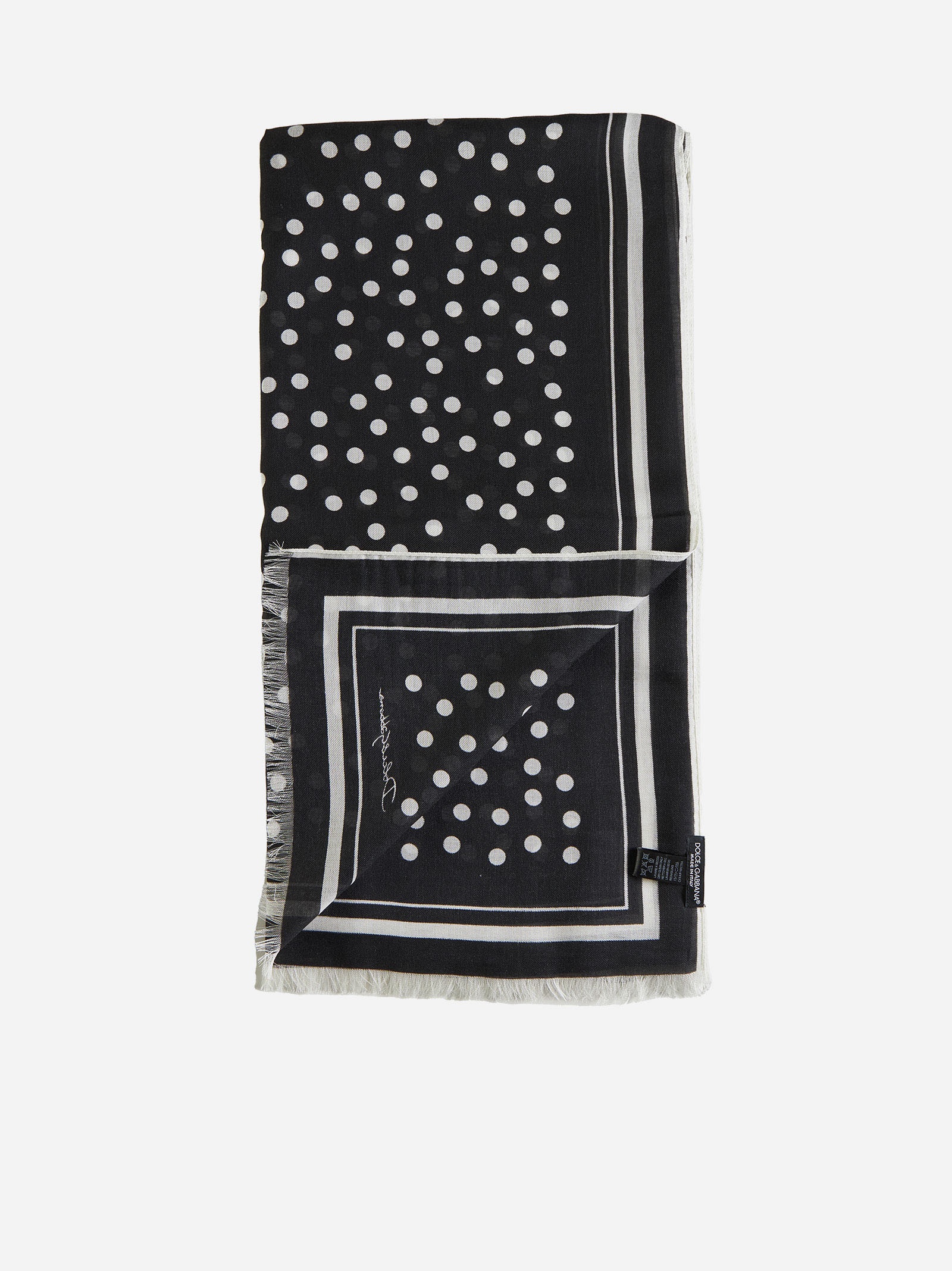 Polka-dot modal and cashmere scarf - 2