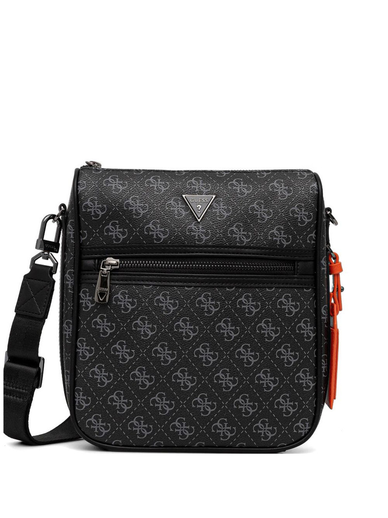 monogram-print logo-plaque messenger bag 1