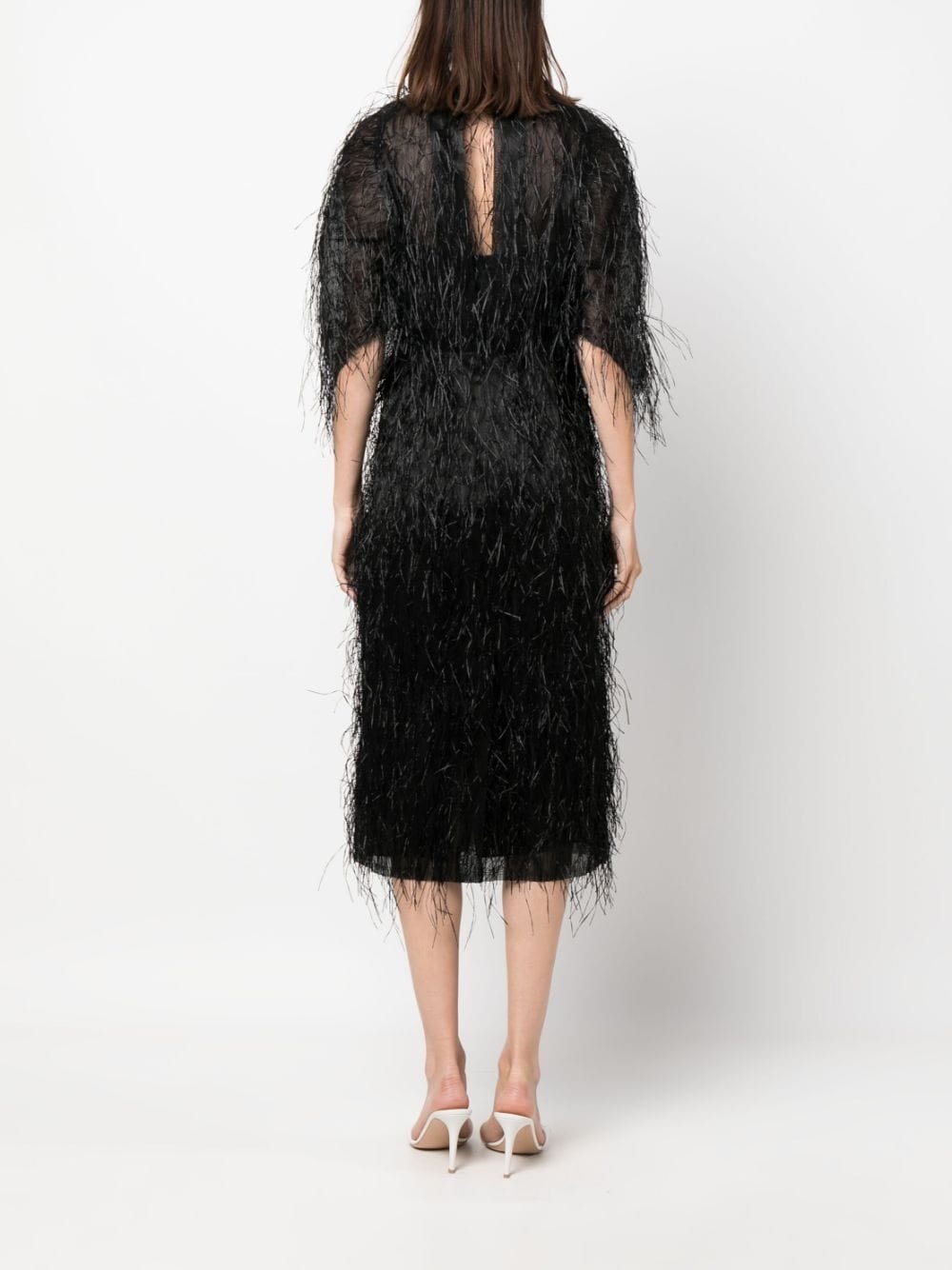 fringed midi dress - 4