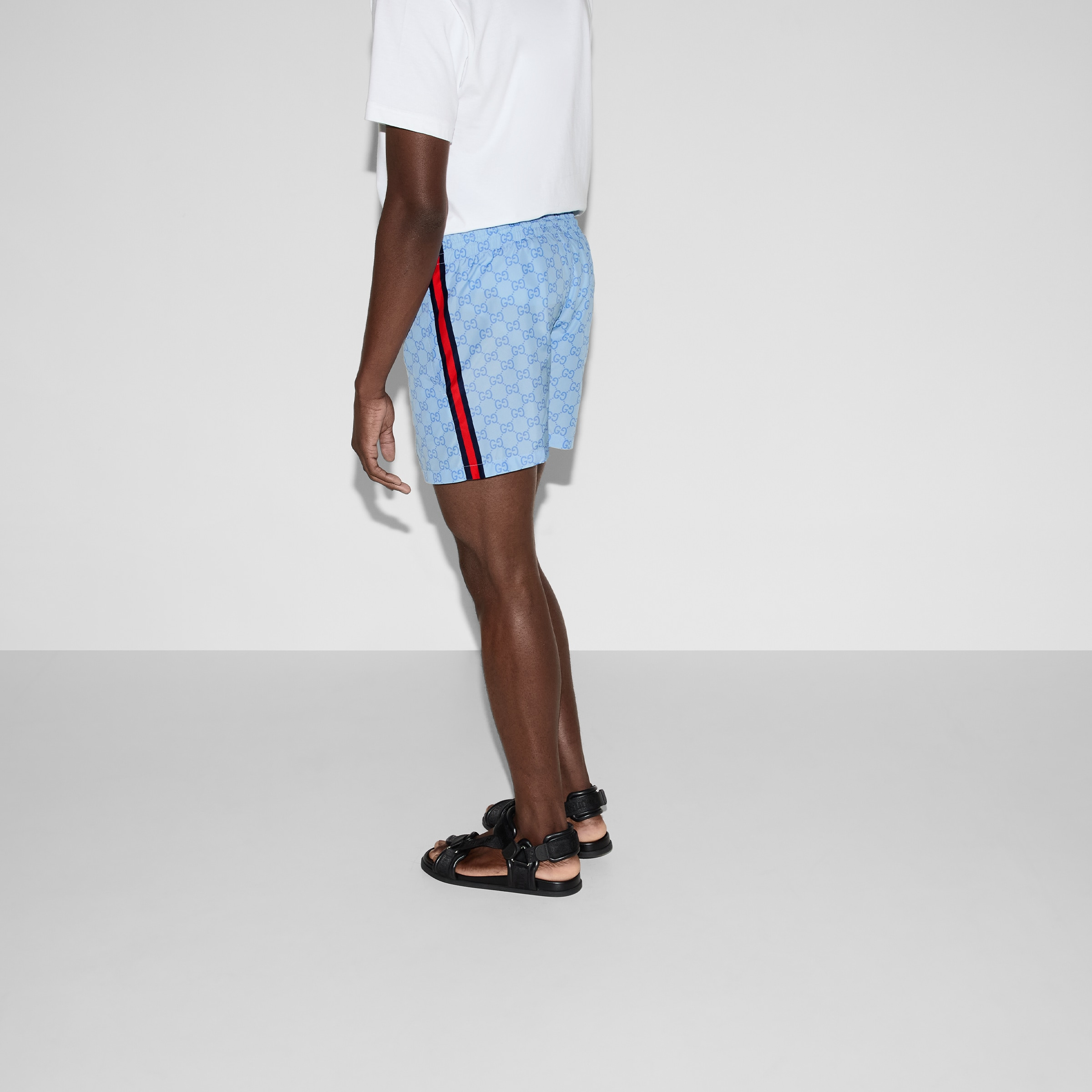 Printed poplin tech swim shorts - 4