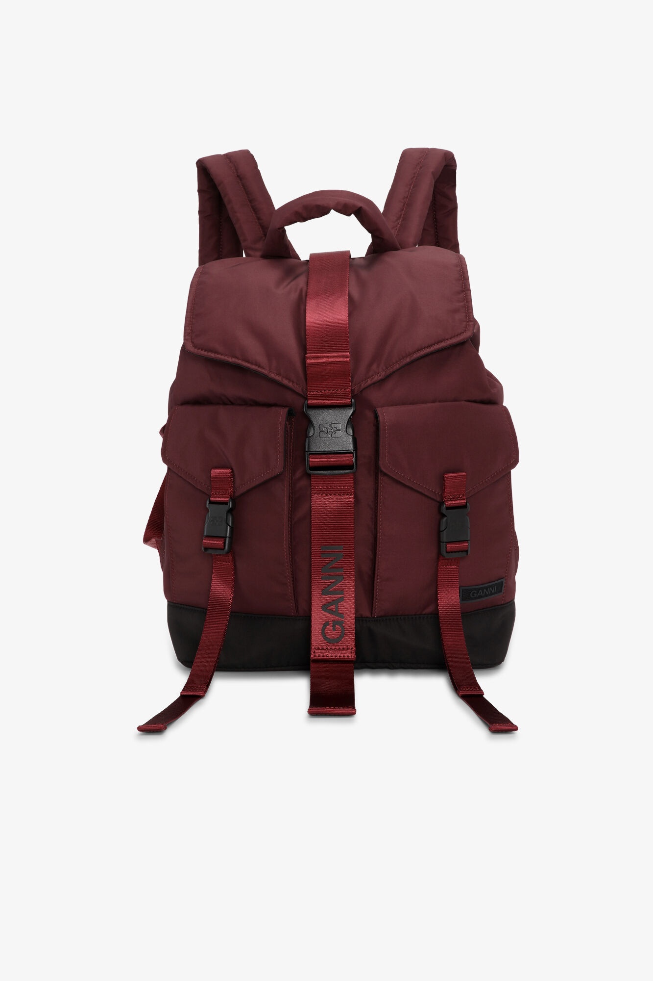DARK BURGUNDY TECH BACKPACK - 1