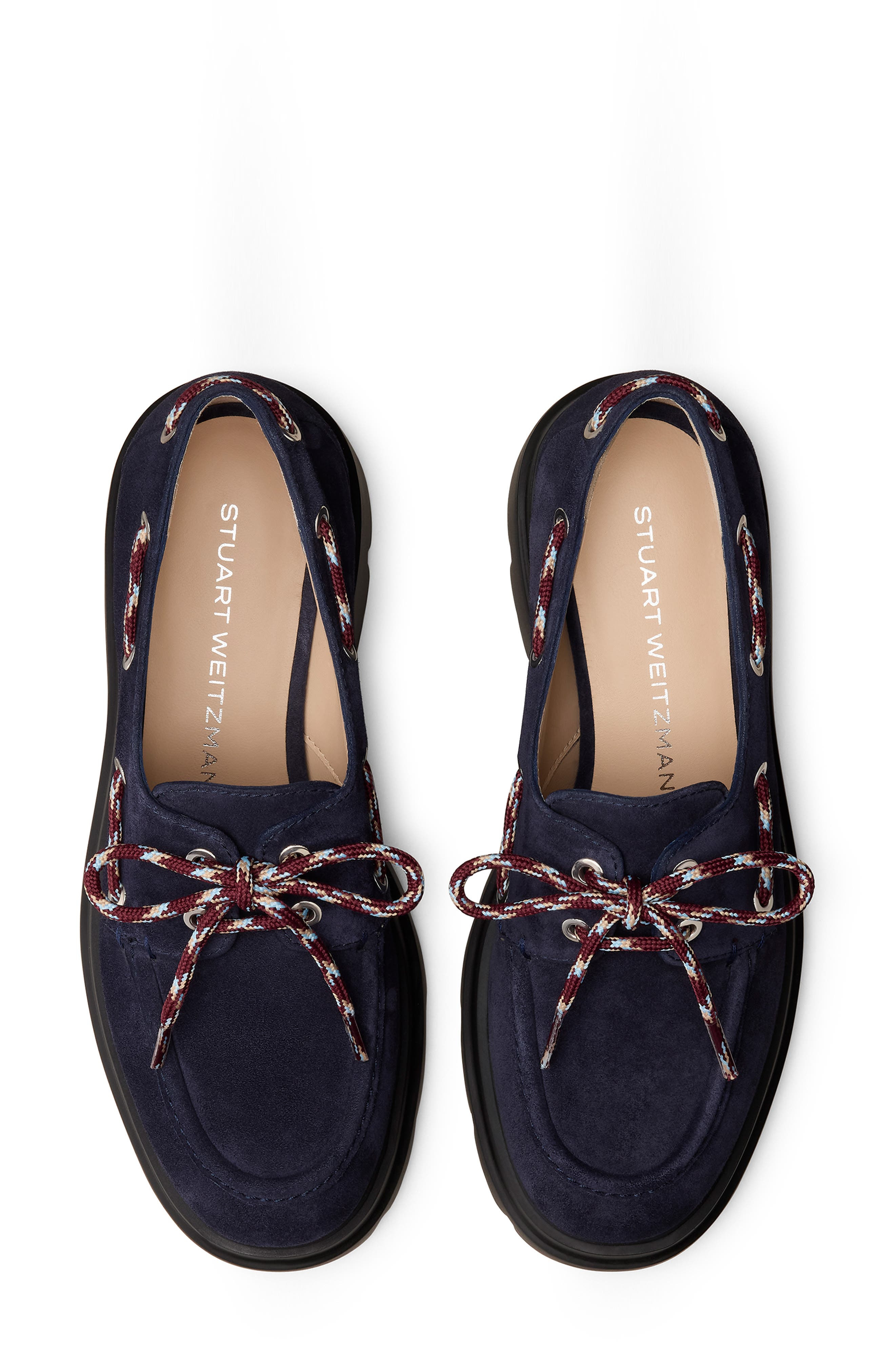 Stuart Weitzman Soluxe Hudson Boat Shoe in Nice Blue at Nordstrom - 3